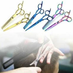 FUIENKO Friseur Schere 5.5/6 Zoll Haar Schere Professional Barber Schere Schneiden Haar Styling Werkzeug Friseur Scher,10pcs-gold -Angebote Schneidwerkzeug Store 67130771 4