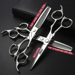 FUIENKO Friseur Schere 5.5/6/7/7,5 Zoll Schere Set Barber Schere Haarschnitte Shop Friseure Haar Schneiden Scheren,6 Inch 3PC
