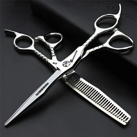 FUIENKO Friseur Schere 6 Zoll Haarschnitt Schere Haar Lager Schrauben Friseur Schere Dünner Schere Barber,6 Inch Thinning 2 FUIENKO Friseur Schere 6 Zoll Haarschnitt Schere Haar Lager Schrauben Friseur Schere Dünner Schere Barber,6 Inch Thinning – Bild 2