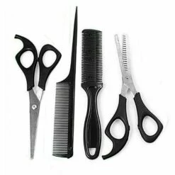 FUIENKO 4Pcs Salon Professional Barber Friseur Set Haar Schneiden Schere Kamm Ausdünnung Schere Flache Zähne Barber Styling Werkzeuge