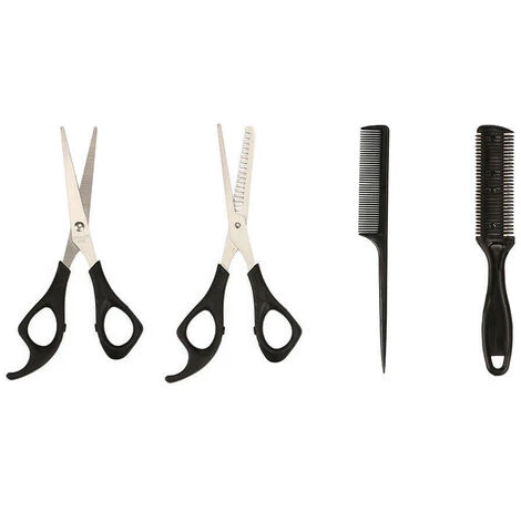 FUIENKO 4Pcs Salon Professional Barber Friseur Set Haar Schneiden Schere Kamm Ausdünnung Schere Flache Zähne Barber Styling Werkzeuge 4 FUIENKO 4Pcs Salon Professional Barber Friseur Set Haar Schneiden Schere Kamm Ausdünnung Schere Flache Zähne Barber Styling Werkzeuge – Bild 4