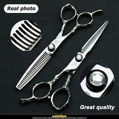 Fuienko 6 "linkshänder Friseur Schere Links Hand Haar Schere Für Salon Barber Links Schneiden Lefty Ausdünnung Schere,1 Cut Scissor 2 Fuienko 6 "linkshänder Friseur Schere Links Hand Haar Schere Für Salon Barber Links Schneiden Lefty Ausdünnung Schere,1 Cut Scissor – Bild 2