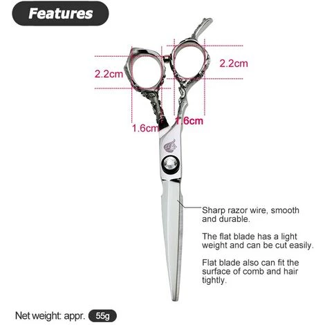 Fuienko 6 "linkshänder Friseur Schere Links Hand Haar Schere Für Salon Barber Links Schneiden Lefty Ausdünnung Schere,1 Cut Scissor 4 Fuienko 6 "linkshänder Friseur Schere Links Hand Haar Schere Für Salon Barber Links Schneiden Lefty Ausdünnung Schere,1 Cut Scissor – Bild 4