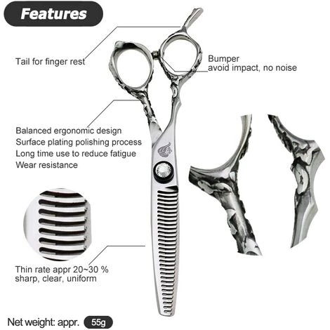 Fuienko 6 "linkshänder Friseur Schere Links Hand Haar Schere Für Salon Barber Links Schneiden Lefty Ausdünnung Schere,1 Cut Scissor 5 Fuienko 6 "linkshänder Friseur Schere Links Hand Haar Schere Für Salon Barber Links Schneiden Lefty Ausdünnung Schere,1 Cut Scissor – Bild 5