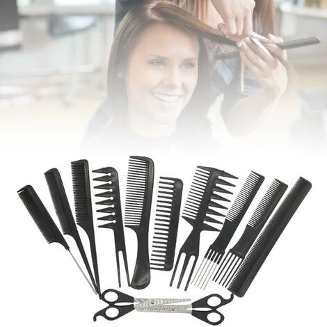 FUIENKO 14 Teile/satz Friseur Schere Kit Professional Hair Schneiden Schere Schere Mit Haar Kämme Cape Haar Pinsel Für Salon Friseure,Black,Vereinigten Staaten 2 FUIENKO 14 Teile/satz Friseur Schere Kit Professional Hair Schneiden Schere Schere Mit Haar Kämme Cape Haar Pinsel Für Salon Friseure,Black,Vereinigten Staaten – Bild 2