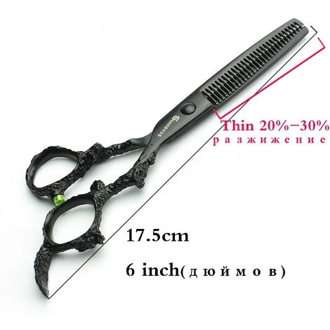 FUIENKO Sharonds 6/7/8/9 Zoll Silber Schwarz Drachen Griff Salon Friseur Schere Hohe Qualität 440c Stahl Professional Hair Schere,4PC 3 FUIENKO Sharonds 6/7/8/9 Zoll Silber Schwarz Drachen Griff Salon Friseur Schere Hohe Qualität 440c Stahl Professional Hair Schere,4PC – Bild 3