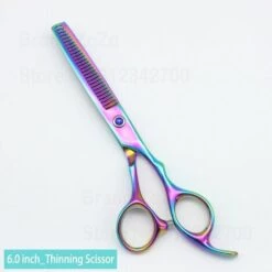 Fuienko 6,0 Zoll Haar Schere Edelstahl Professionelle Barber Werkzeuge Ausdünnung Schere Haarschnitt Schere Haar Schneiden Werkzeuge,Blue Thinning -Angebote Schneidwerkzeug Store 67130849 4