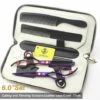 FUIENKO 6 Zoll Japanischen Stahl Haar Schere Goldene Haar Schere Und Kamm Fall Friseur Schere Professionelle,6.0-Purple Set