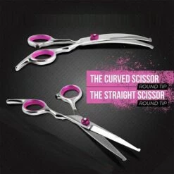 FUIENKO Hundesalon Schere Kit Katze Hund Sicherheit Runde Spitze Haar Schere Für Tiere Volle Körper Barber Zubehör,pink 6pcs -Angebote Schneidwerkzeug Store 67130856 3