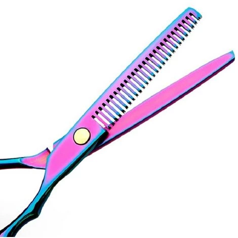 FUIENKO 6 Zoll Zahn Schere Flach Schere Für Friseure Und Friseure Spezielle Fein Schere Für Verdünnung Haarschnitte Und Haar,blue Tooth Scissors 2 FUIENKO 6 Zoll Zahn Schere Flach Schere Für Friseure Und Friseure Spezielle Fein Schere Für Verdünnung Haarschnitte Und Haar,blue Tooth Scissors – Bild 2