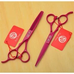 FUIENKO Links Hand 6,0 Zoll Feuer Drachen Japan 440C Professional Hair Schere Friseur Schere Schneiden Scheren Verdünnung Schere,2Pcs Add Case Y -Angebote Schneidwerkzeug Store 67130896 3