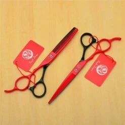 FUIENKO Links Hand 6,0 Zoll Feuer Drachen Japan 440C Professional Hair Schere Friseur Schere Schneiden Scheren Verdünnung Schere,2Pcs Add Case Y -Angebote Schneidwerkzeug Store 67130896 4