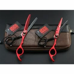 FUIENKO Schere Hair Professional 6 Zoll Schere Friseur Schere Barber Schere Gerade Dünner Werdendes Haar Schneiden Werkzeug,HJ-6B Set Bag -Angebote Schneidwerkzeug Store 67130944 3