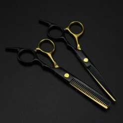 FUIENKO Professionelle JP 440c Stahl 6 Zoll Schwarz Gold Haar Schneiden Schere Haarschnitt Verdünnung Barber Cut Scheren Werkzeuge Friseur Schere,cutting -Angebote Schneidwerkzeug Store 67130969 4