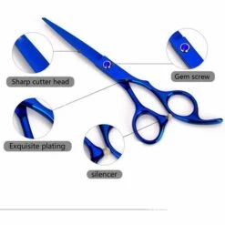 FUIENKO Professionelle 6,0 Zoll 4cr Barber Friseur Schere Dünne Scher Flache Scheren Schönheit Set Farbe Reinem Schwarz Friseur Schere,6 Inch2 -Angebote Schneidwerkzeug Store 67131011 5