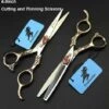 FUIENKO 6,0 In. Freelander Retro Stil Profissional Friseur Schere Haare Schneiden Schere Set Barber Scheren Hochwertigen Salon,10set
