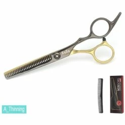 Fuienko 6 Zoll Frisur Scissor Barber Haar Verdünnung Schere Set Professionelle Sharp Barber Schere Haar Professionelle,A-Thinning