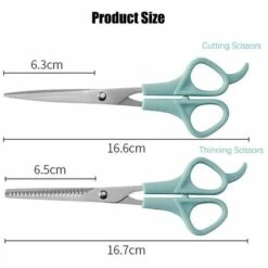 FUIENKO Edelstahl Friseur Schere 6 Zoll Schere Für Schneiden Dünner Werdendes Haar Kamm Friseur Zubehör Salon Styling Scheren,Blue Cutting -Angebote Schneidwerkzeug Store 67131065 3