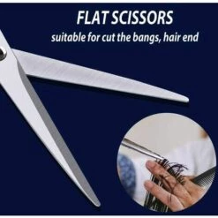 FUIENKO Edelstahl Friseur Schere 6 Zoll Schere Für Schneiden Dünner Werdendes Haar Kamm Friseur Zubehör Salon Styling Scheren,Blue Cutting -Angebote Schneidwerkzeug Store 67131065 4