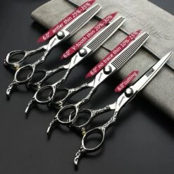 FUIENKO Haar Salon Cut Haar Verdünnung Schere Friseur Schere Haar Stylist Haarschnitt Spezielle Multi-zähne Schere Flach Geschnitten Combo Set,6.5 And 6inch 2PC -Angebote Schneidwerkzeug Store 67131102 4