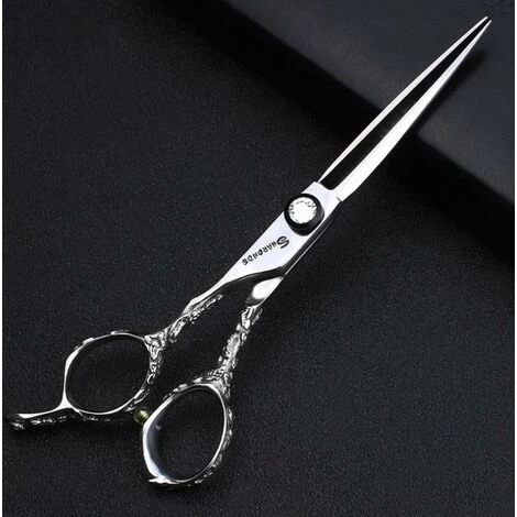 FUIENKO Japan440 Stahl Links Hand Schere Mode Exquisite Schere Nicht-rutsch Verschleiß-beständig Schneiden Werkzeug 6-zoll Flache Scher Verdünnung Set,6 Inch Cut 4 FUIENKO Japan440 Stahl Links Hand Schere Mode Exquisite Schere Nicht-rutsch Verschleiß-beständig Schneiden Werkzeug 6-zoll Flache Scher Verdünnung Set,6 Inch Cut – Bild 4