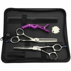 FUIENKO Haar Clipper Barber Shop Schere Set 6 Zoll Haar Friseur Professionelle VG10 Schneiden Ausdünnung Schere Scheren Tesoura Berber,6 Inch Thinning -Angebote Schneidwerkzeug Store 67131165 3