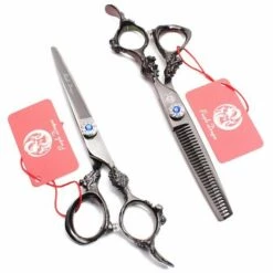 FUIENKO Haar Schere Z9004 5,5 "6,0" 440C Lila Drachen Friseur Schere Schneiden Schere Haar Ausdünnung Schere Professionelle Schere,Z9004 Hei C 6N -Angebote Schneidwerkzeug Store 67131184 5