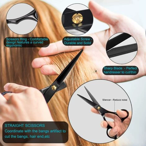 FUIENKO YBLNTEK Haar Verringerung Scissor 6 Zoll Friseur Scissor Edelstahl Haar Schere Schönheit Barber Salon Styling Werkzeug,3pcs Set,CHINA 2 FUIENKO YBLNTEK Haar Verringerung Scissor 6 Zoll Friseur Scissor Edelstahl Haar Schere Schönheit Barber Salon Styling Werkzeug,3pcs Set,CHINA – Bild 2