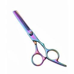 FUIENKO Professionelle Japan 440c Stahl 6 Zoll Regenbogen Cut Haar Schere Set Schneiden Scheren Verdünnung Barber Scissor Friseur Schere,Multicolor Thinning