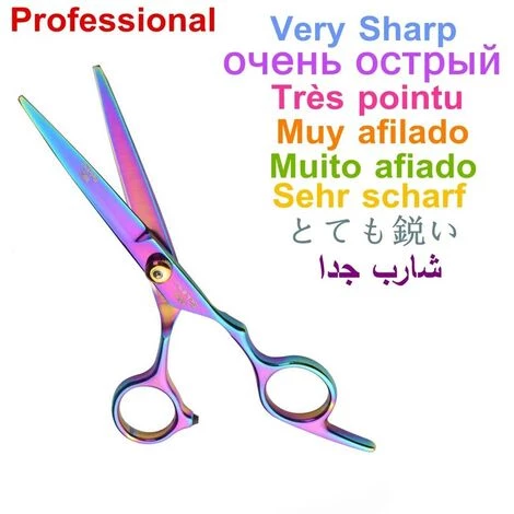 FUIENKO Professionelle Japan 440c Stahl 6 Zoll Regenbogen Cut Haar Schere Set Schneiden Scheren Verdünnung Barber Scissor Friseur Schere,Multicolor Thinning 2 FUIENKO Professionelle Japan 440c Stahl 6 Zoll Regenbogen Cut Haar Schere Set Schneiden Scheren Verdünnung Barber Scissor Friseur Schere,Multicolor Thinning – Bild 2