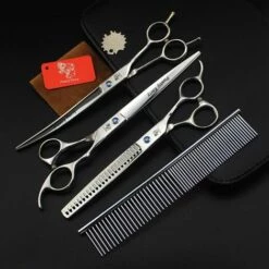 FUIENKO 8 Zoll Hundesalon Kit Hund Schere Set High Class Pet Schere Haarpflege & Styling Werkzeuge 440C Japan,Curved Scissors Up 8 FUIENKO 8 Zoll Hundesalon Kit Hund Schere Set High Class Pet Schere Haarpflege & Styling Werkzeuge 440C Japan,Curved Scissors Up -Angebote Schneidwerkzeug Store 67131229 4