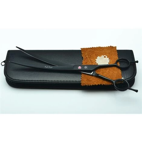 FUIENKO 9 Zoll 24cm Lila Drachen 440C Roten Edelstein Professionelle Hunde Katzen Haustiere Haar Scheren Friseur Schere Gebogene Schneiden Scheren Z4005,Purple With Case 3 FUIENKO 9 Zoll 24cm Lila Drachen 440C Roten Edelstein Professionelle Hunde Katzen Haustiere Haar Scheren Friseur Schere Gebogene Schneiden Scheren Z4005,Purple With Case – Bild 3