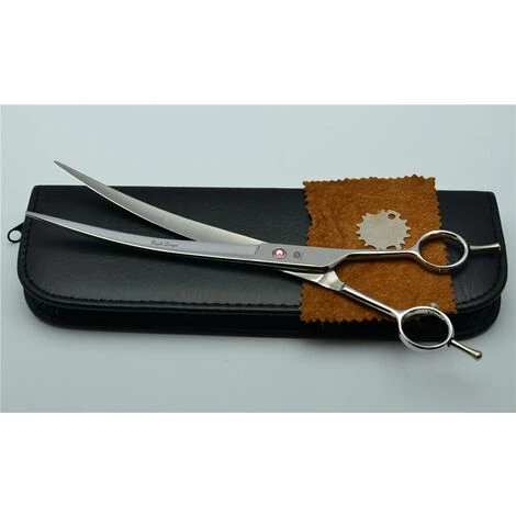 FUIENKO 9 Zoll 24cm Lila Drachen 440C Roten Edelstein Professionelle Hunde Katzen Haustiere Haar Scheren Friseur Schere Gebogene Schneiden Scheren Z4005,Purple With Case 4 FUIENKO 9 Zoll 24cm Lila Drachen 440C Roten Edelstein Professionelle Hunde Katzen Haustiere Haar Scheren Friseur Schere Gebogene Schneiden Scheren Z4005,Purple With Case – Bild 4