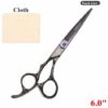 FUIENKO 5,5 6,0 Barber Schere Linkshänder Professional Hair Schere 440C Japan Friseur Scissor Ausdünnung Schere Friseur 8002 #,8002 HEI Ping 6.0