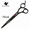 FUIENKO SCHWARZ RITTER 7 Zoll Friseur Schere Haar Schneiden Barber Schere Pet Schere Salon Schwarz Stil,1 Pcs