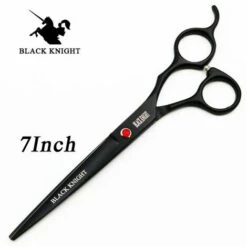 FUIENKO SCHWARZ RITTER 7 Zoll Friseur Schere Haar Schneiden Barber Schere Pet Schere Salon Schwarz Stil,1 Pcs