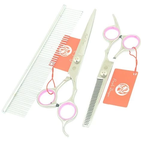 FUIENKO 7.0 "hund Pflege Schere Set Stahl 440C Gerade Gebogene Hund Schneiden Scheren Tier Haar Verdünnung Clipper Hund Lieferanten B0008B,B0008B-01-70 2 FUIENKO 7.0 "hund Pflege Schere Set Stahl 440C Gerade Gebogene Hund Schneiden Scheren Tier Haar Verdünnung Clipper Hund Lieferanten B0008B,B0008B-01-70 – Bild 2