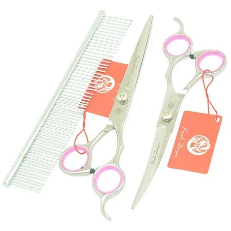 FUIENKO 7.0 "hund Pflege Schere Set Stahl 440C Gerade Gebogene Hund Schneiden Scheren Tier Haar Verdünnung Clipper Hund Lieferanten B0008B,B0008B-01-70 3 FUIENKO 7.0 "hund Pflege Schere Set Stahl 440C Gerade Gebogene Hund Schneiden Scheren Tier Haar Verdünnung Clipper Hund Lieferanten B0008B,B0008B-01-70 – Bild 3