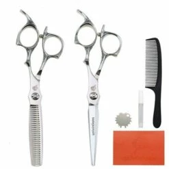 FUIENKO 6 "Laser Draht Haar Schere Japanischen Haar Schneiden Schere Mit Kleine Zähne Friseur Schere Dünner Razor Friseur Haarschnitt Kit,Silber