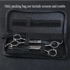 FUIENKO Hohe Qualität Schwarz Haar Werkzeug Stylist Leder Pu Tasche Einzigen Schere Fall -Angebote Schneidwerkzeug Store 67131287 3