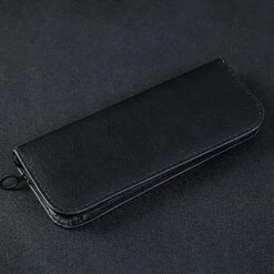 FUIENKO Hohe Qualität Schwarz Haar Werkzeug Stylist Leder Pu Tasche Einzigen Schere Fall -Angebote Schneidwerkzeug Store 67131287 4