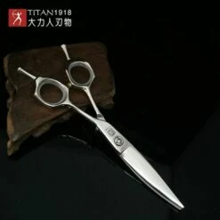 FUIENKO Titan Professionelle Barber Friseur Gebogenen Schere Haare Schneiden Schere Japan Stahl SUS440C,TS160 -Angebote Schneidwerkzeug Store 67131296 5