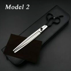 FUIENKO 8 Zoll Professionellen Linkshänder Haar Schere Friseur Haustier Hund Pflege Ausdünnung Schere Barber Salon Werkzeug,1 Pcs Add Case