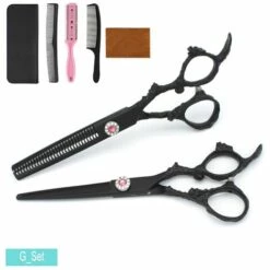 Fuienko Schneiden Schere Schere Professional 6 Zoll Barber Edelstahl Friseursalon Rasierer Scher Für Männer Frauen Kinder Salon,C-Thinning -Angebote Schneidwerkzeug Store 67131321 3
