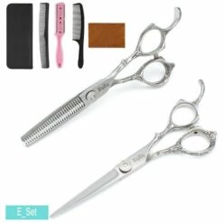 Fuienko Schneiden Schere Schere Professional 6 Zoll Barber Edelstahl Friseursalon Rasierer Scher Für Männer Frauen Kinder Salon,C-Thinning -Angebote Schneidwerkzeug Store 67131321 4