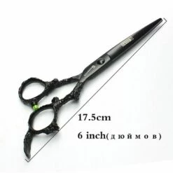 Fuienko 6/7/8/9 Zoll Silber Schwarz Drachen Griff Salon Friseur Schere Hohe Qualität 440c Stahl Professional Hair Schere,6 Inch Cutting -Angebote Schneidwerkzeug Store 67131330 3