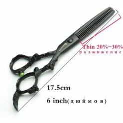 Fuienko 6/7/8/9 Zoll Silber Schwarz Drachen Griff Salon Friseur Schere Hohe Qualität 440c Stahl Professional Hair Schere,6 Inch Cutting -Angebote Schneidwerkzeug Store 67131330 4