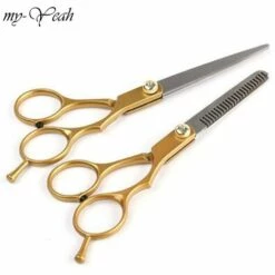 FUIENKO Professionelle 6,0 Zoll Edelstahl Barber Haar Schneiden Ausdünnung Scissor Schere Friseur Set,gold Cutting -Angebote Schneidwerkzeug Store 67131370 3
