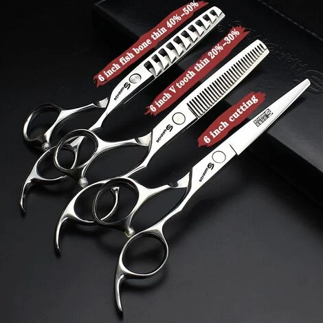 FUIENKO 6 Zoll Professionelle Friseur Barber Friseur Haarschnitt Verdünnung Set Haar Schere Cut Und Dünne Anti-slip Und Tragen-beständig,6.5 Inch 3PC 4 FUIENKO 6 Zoll Professionelle Friseur Barber Friseur Haarschnitt Verdünnung Set Haar Schere Cut Und Dünne Anti-slip Und Tragen-beständig,6.5 Inch 3PC – Bild 4