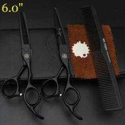 FUIENKO Hot 5,5 6,0 Friseur Schere Haare Schneiden Schere Friseur Ausdünnung Schere Schere Haar Cut Für Friseur,6.0 Set Case1 HSKK